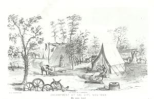 Encampment at Sac City, Nov. 1849. My own tent