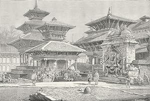 Katmandu-Temples facing The Royal palace