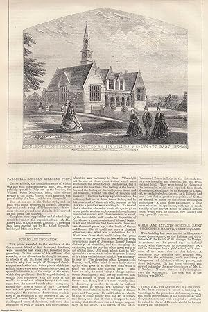 1864 : Milborne Port Schools Erected by Sir William Medlycott. Henry Hall, Architect. An original...