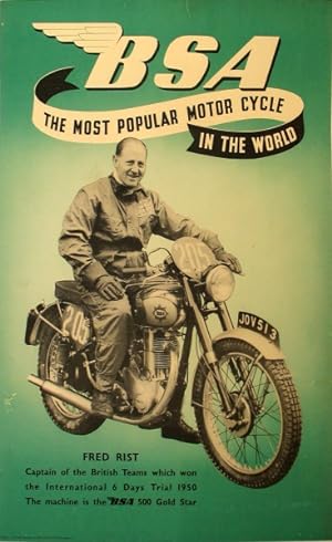 Original Vintage Poster - BSA Motorcycles