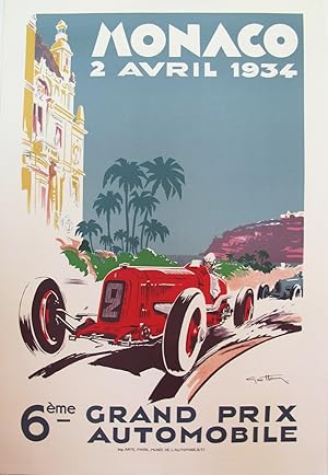 Vintage Poster - Monaco Grand Prix 1934