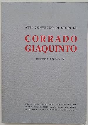 Atti convegno di studi su Corrado Giaquinto- 3-5 gennaio 1969