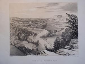 Original Antique Lithograph Illustrating a View from Symond's Yat, Herefordshire. Published By T....