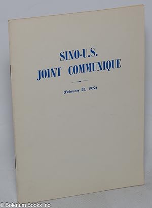 Sino-U.S. Joint Communique (February 28, 1972)