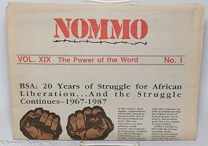 Nommo: UCLA's African/Black Student Newsmagazine; Vol. 19, No. 1, Oct./Nov. 1987: The Power of th...