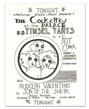 The Cockettes at the Palace as Tinsel Tarts in a Hot Coma (Handbill)