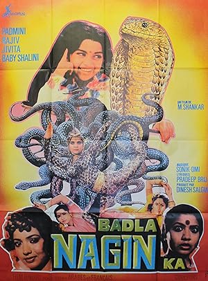 "BADLA NAGIN KA" Réalisé par M. SHANKAR en 1987 avec PADMINI, RAJIV, JIVITA, Baby SHALINI / Affic...