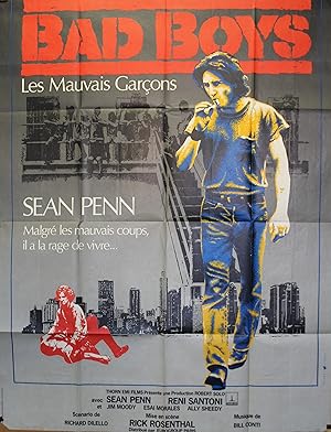 "BAD BOYS (LES MAUVAIS GARÇONS)" Réalisé par Rick ROSENTHAL en 1983 avec Sean PENN / Affiche fran...