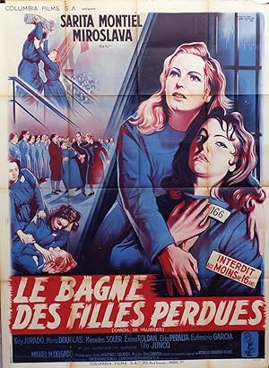 "LE BAGNE DES FILLES PERDUES (CARCEL DE MUJERES)" Réalisé par Miguel M. DELGADO en 1951 avec Sari...