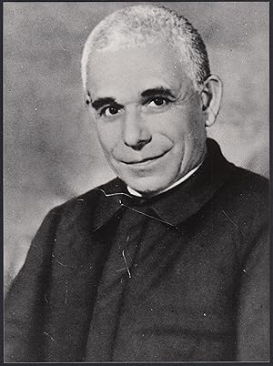 Don Luigi Orione beatificato da Giovanni Paolo II, Notizia Ansa 1980, Fotografia vintage 18 x 24