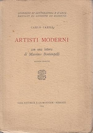 Artisti moderni. Con una lettera di Massimo Bontempelli