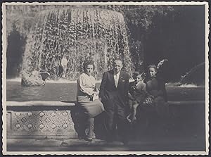 Tivoli 1950, Villa d'Este, Fontana dell'Ovato, Fotografia vintage
