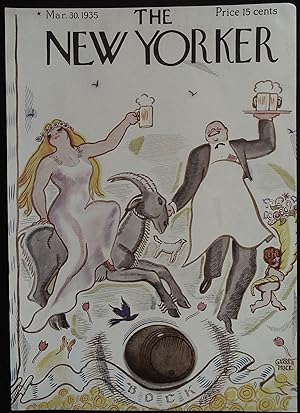 The New Yorker March 30, 1935 Garrett Price FRONT COVER ONLY
