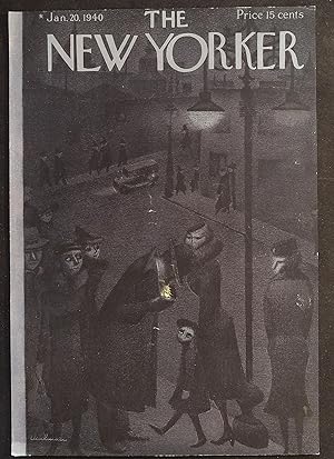 The New Yorker January 20, 1940 Christina Malman FRONT COVER ONLY
