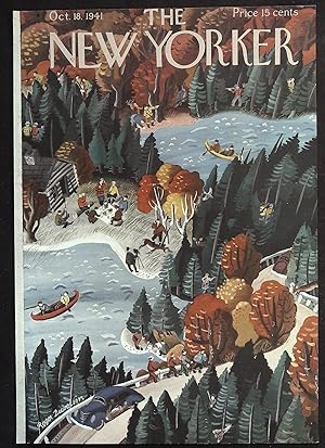 The New Yorker October 18, 1941 Roger Duvoisin FRONT COVER ONLY