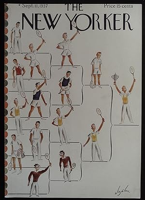 The New Yorker September 11, 1937 Constantin Alajalov FRONT COVER ONLY