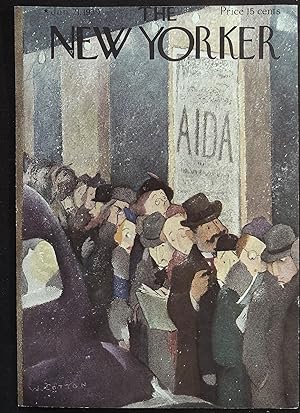 The New Yorker January 21, 1939 William Cotton FRONT COVER ONLY