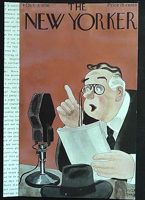 The New Yorker October 3, 1936 Roger Day FRONT COVER ONLY