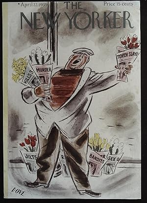 The New Yorker April 22, 1939 Rita Dove FRONT COVER ONLY