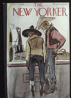 The New Yorker October 19, 1935 William Gailbraith FRONT COVER ONLY