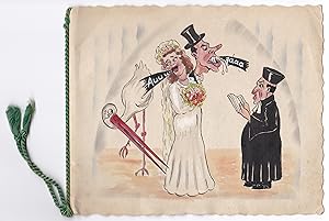 Glückwunsch Vermählung Humor Satire witzig wohl 1930er Jahre Hochzeit Ehe alt