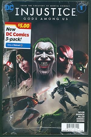 Injustice Gods Among Us #1 Walmart Exclusive Variant. (DC Comics Sealed 3-Pack)