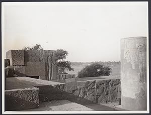 Egitto 1950, Kom Ombo, Dettaglio del Tempio, Fotografia vintage