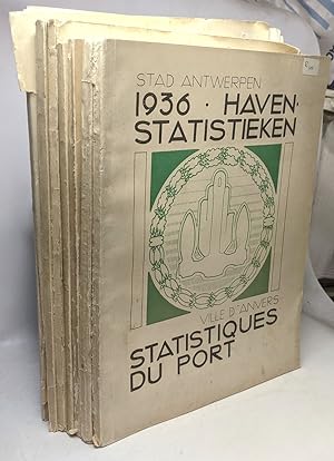 Ville d'Anvers statistiques du port - stad antwerpen haven statistieken - 1936 - 1937 - 1947 - 19...