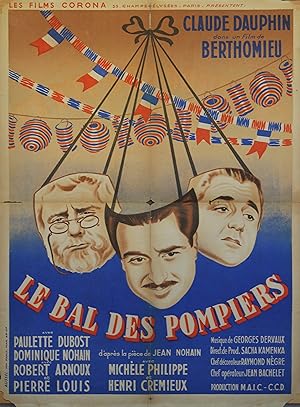 "LE BAL DES POMPIERS" Réalisé par BERTHOMIEU en 1948 avec Claude DAUPHIN, Dominique NOHAIN, Pierr...