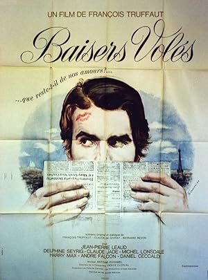 "BAISERS VOLÉS" Réalisé par François TRUFFAUT en 1968 avec Jean-Pierre LÉAUD / Affiche française ...