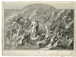 Antique Master Print-CERES-BACCHUS-VENUS-L'AIR-Haussard-Verdier-c.1730