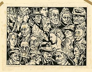 Antique Print-MODELS-FACES-Anonymous-c.1934