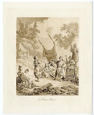 Rare-Antique Master Print-RUSSIAN-DANCE-Le Prince-1782
