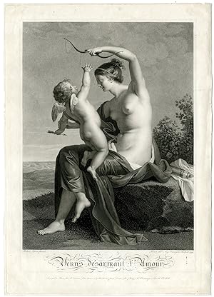 Antique Master Print-CUPID-VENUS-LOVE-Louis Desnoyers-Lefevre-1799