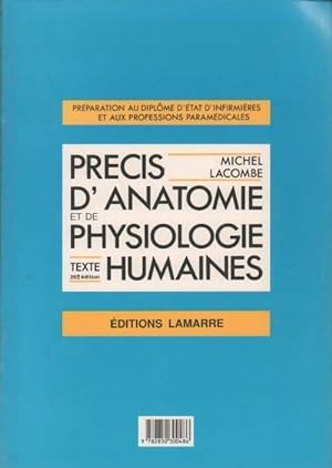 Pr?cis d'anatomie et de physiologie humaines - Michel Lacombe