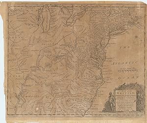 A Map of the British American Plantations, extending from Boston in New England to Georgia; inclu...