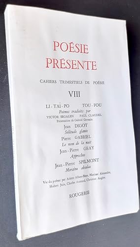 Poésie présente. Cahiers trimestriels de poésie. N°VIII, mai 1973.