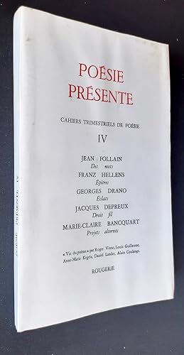 Poésie présente. Cahiers trimestriels de poésie. N°IV, mars 1972.