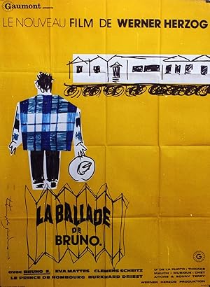 "LA BALLADE DE BRUNO (STROSZEK)" Réalisé par Werner HERZOG en 1976 avec Bruno S. (STROSZEK) / Aff...