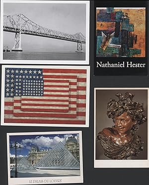 Postcards: Nine postcards: Nayland Blake, Le Palais du Louvre, Jasper Johns, Jean Baptiste Carpea...
