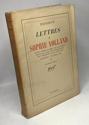 Lettres à Sophie Volland tome 2 - 4e éd