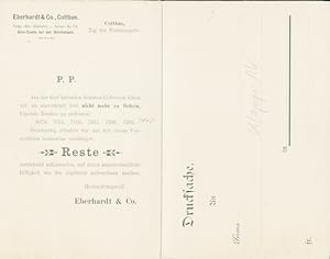 Klapp Ansichtskarte / Postkarte Cottbus Brandenburg, Eberhardt und Co., Warenliste, Kammgarne, Ch...