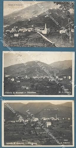 FERRADA di MOCONESI, Genova. 3 cartoline d'epoca viaggiate