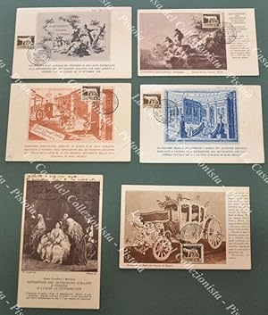 VENEZIA 1929. Esposizione del Settecento italiano. 6 cartoline di cui 5 con l'annullo della manif...