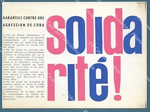 EVORA TONY. SolidaritÃ . Cartolina antiamericana., anni 1960