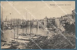 SAVONA. Il porto. Cartolina d'epoca viaggiata