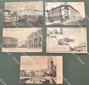 PADOVA cittÃ. 5 cartoline d'epoca viaggiate tra il 1916 e il 1917
