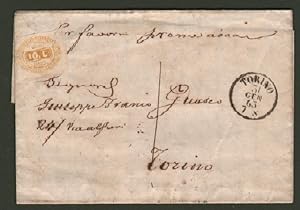 ITALIA REGNO. 1'Â° mese d'uso. Lettera del 31 gennaio 1863 interna a Torino.