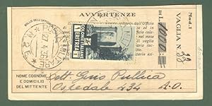 Storia postale Regno. GUERRA D'AFRICA POSTA MILITARE * N.2 E".su ricevuta di vaglia del 27.4.1936.