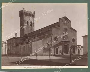 SAN MINIATO, Toscana, La Cattedrale. Fotografia d'epoca Alinari, circa 1890